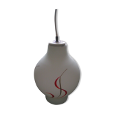 Opaline hanging lamp 1970