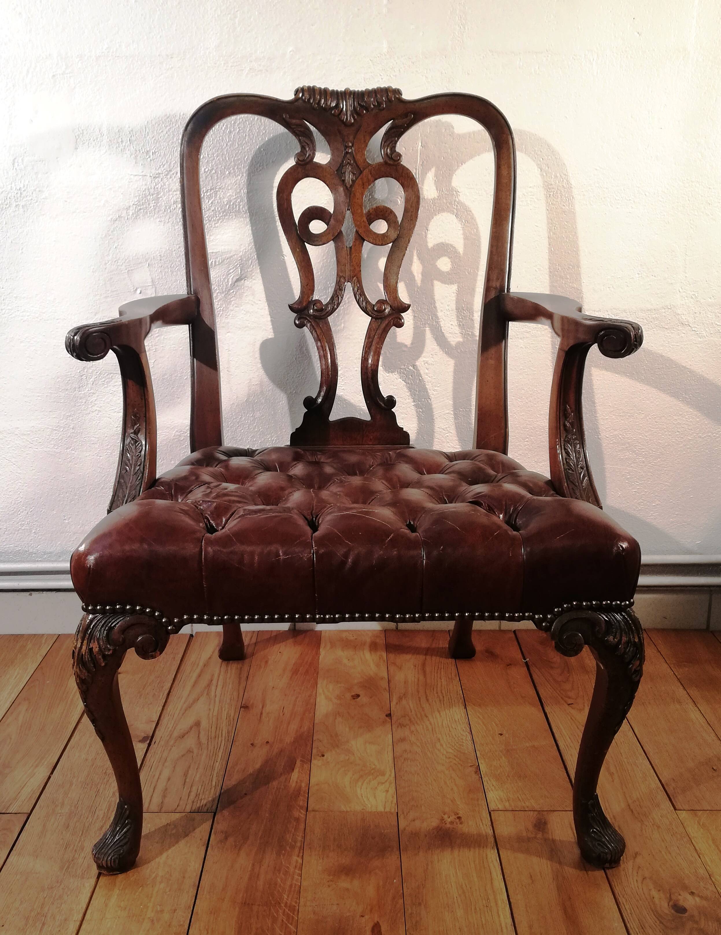 Chippendale office chair
