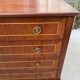Louis XVI Empire style chest of drawers in solid teak wood with 4 drawers