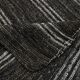 Charcoal Grey Striped Minimal Turkish Kilim Rug, 202x244 Cm