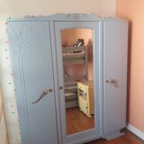 3-door cabinet 1950 solid hemp painted