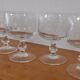 Set of 5 water glasses on feet, grape decoration and Luminarc vine shoot