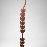 Sculptural floor lamp in solid wood