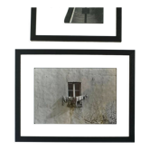 Laundry in the window, Silver print