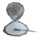 Shell butter dish and its knife