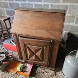 Vintage raw oak secretary