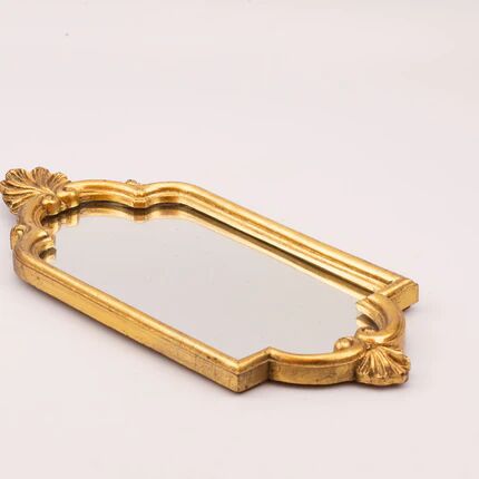 Small golden mirror in baroque style - H 43 cm
