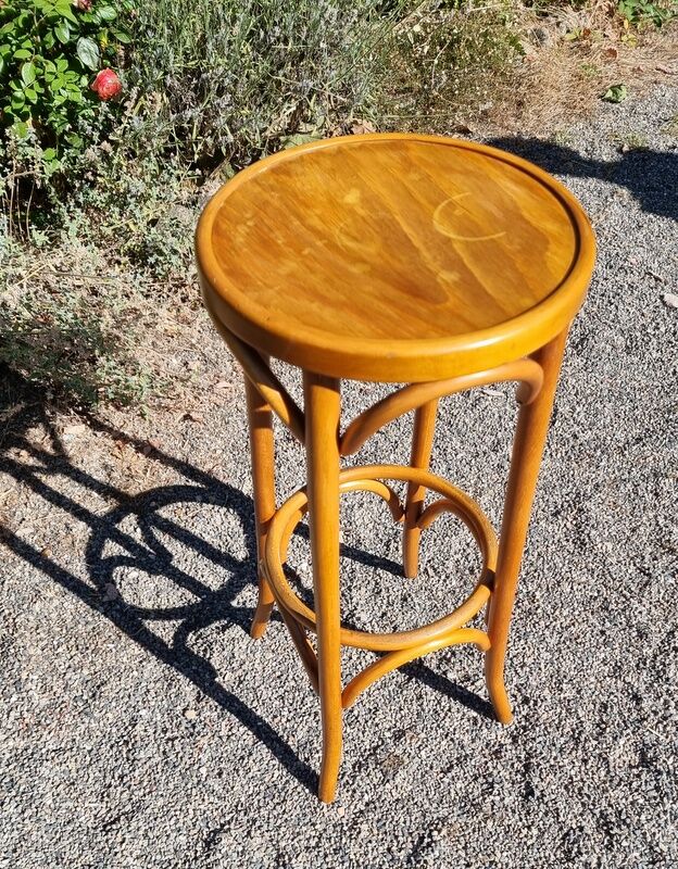 Tabouret de bar en bois courbé