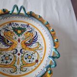 Beautiful Italian ceramic Deruta bowl or compote dish, made and pe