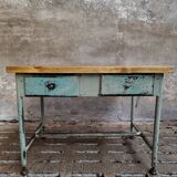 Industrial workbench side table bathroom furniture with drawers