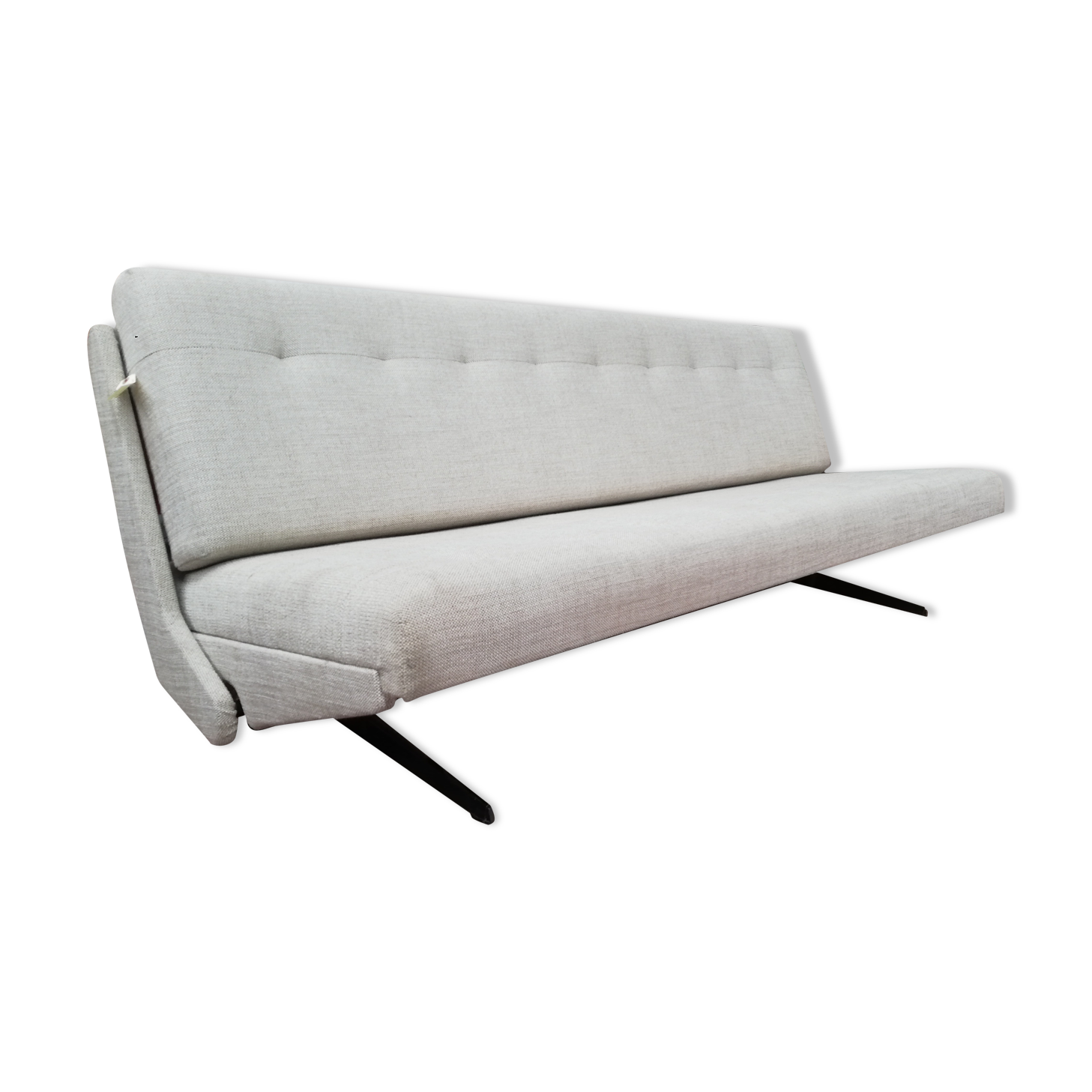 Large vintage convertible sofa bed, 70s, Czechoslovakia