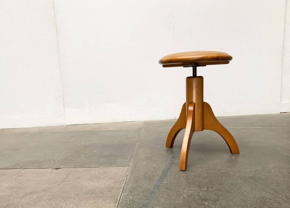 Mid-Century Industrial Tripod Swivel Stool, 1960s