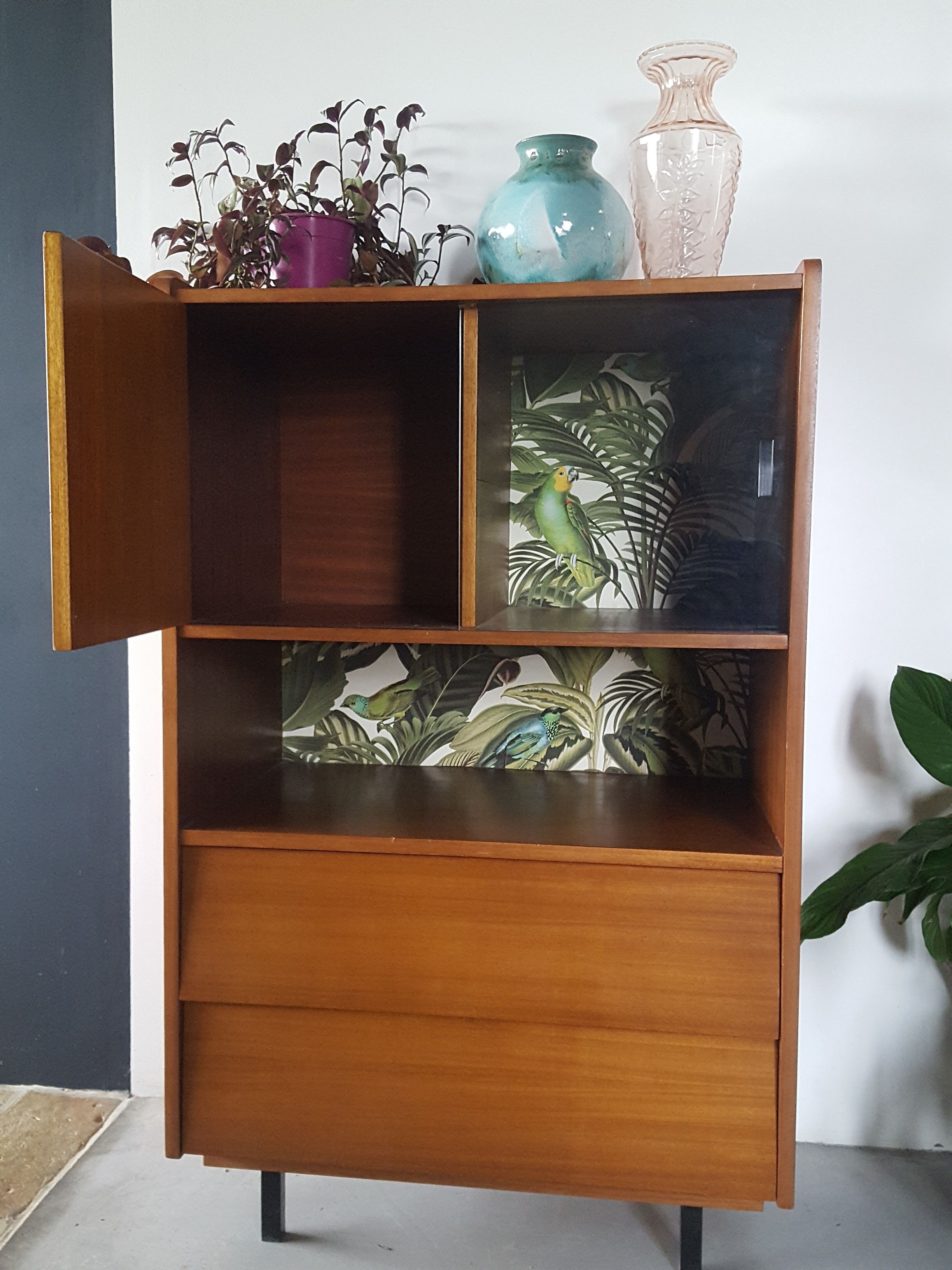 Meuble de rangement années 50 jungle