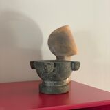Ashtray, Lava stone mortar carved in the mass / 60s