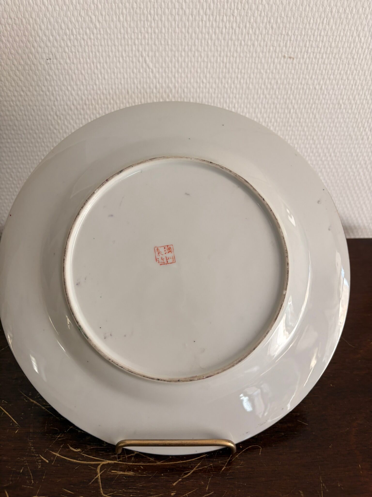 Old Plate Porcelain Canton Decor Cos Rose Family