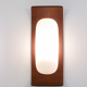 Applique Goffredo Reggiani en bois de teck et opaline, 1960