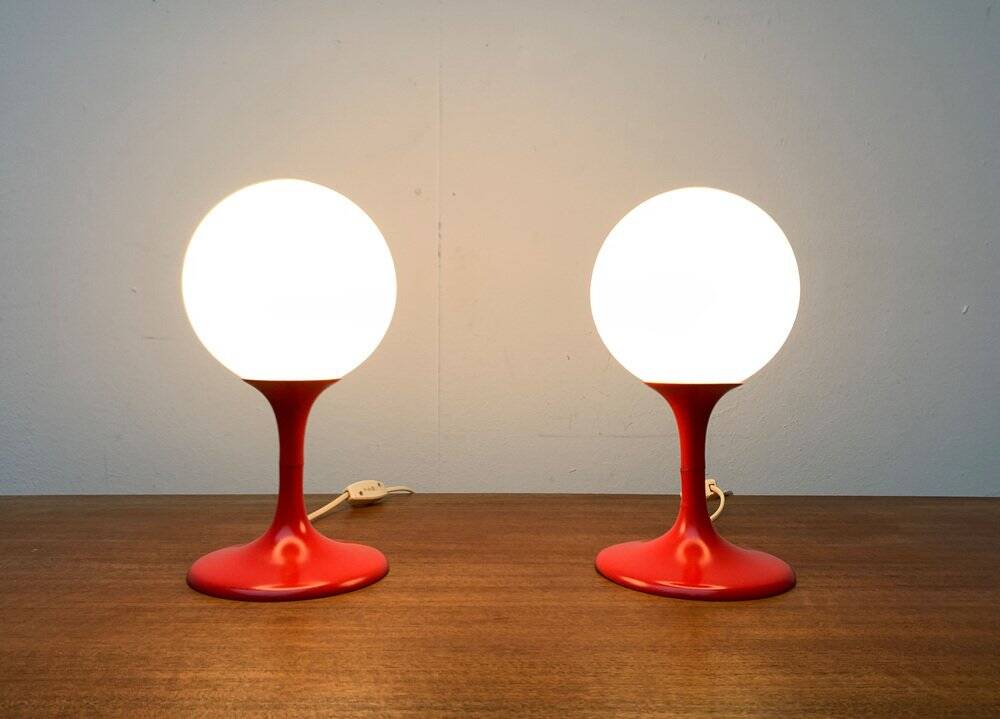 Swiss space age table lamps by E.R. Nele for Temde, 1960s, set of 2.