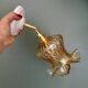 Vintage amber glass tulip wall light
