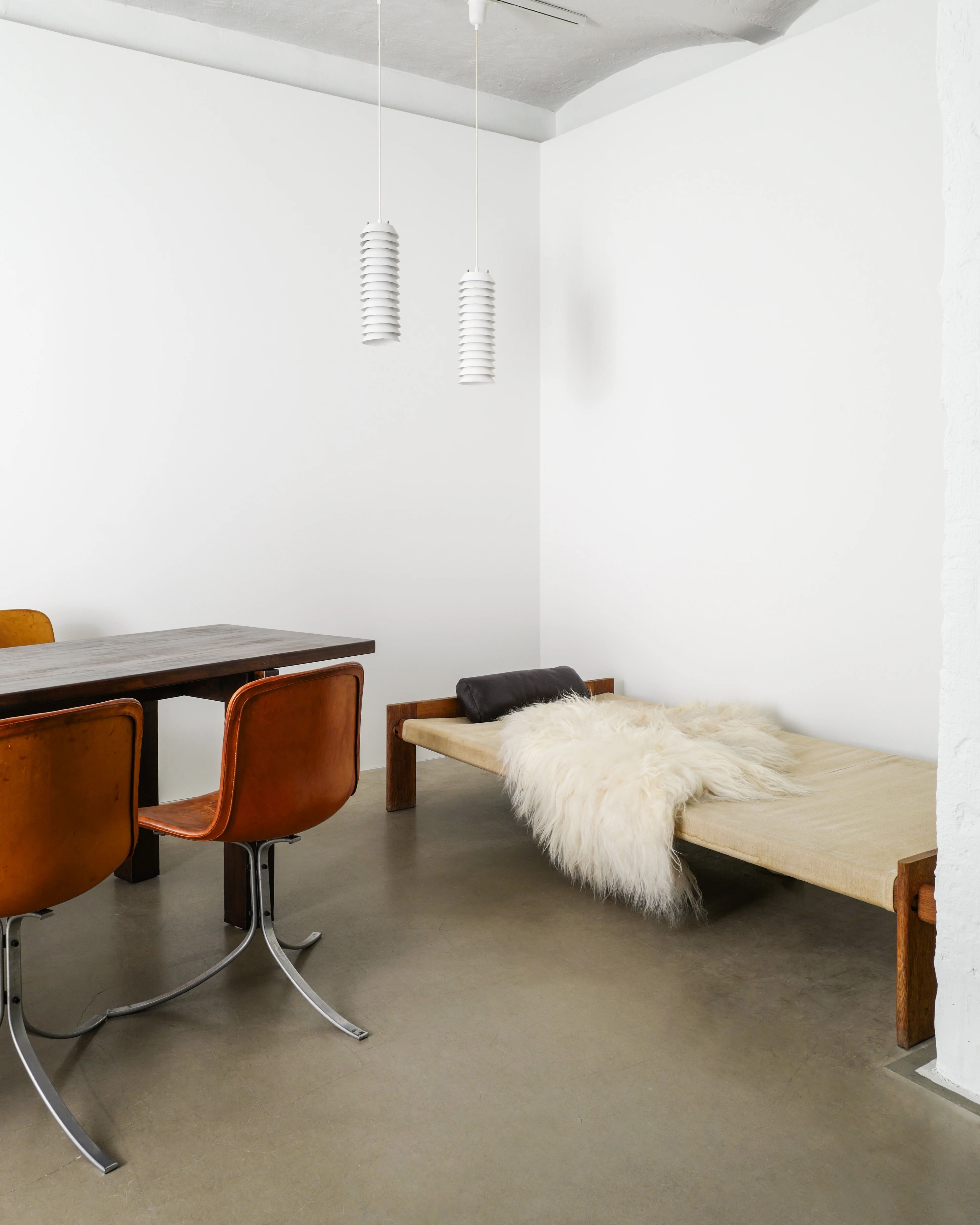 Danish Mid Century Wooden Canvas Daybed in Oak by Tage Poulsen, 1950s