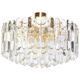 Magnificent luminaire in gilded brass and crystal glass Palazzo, Kalmar, Austria, 1970.