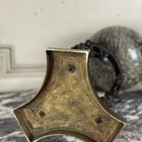 Pair of marble spheres on bronze tripods, 19th century