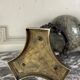 Pair of marble spheres on bronze tripods, 19th century