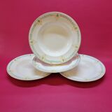 Longwy Longpré 4 old earthenware plates