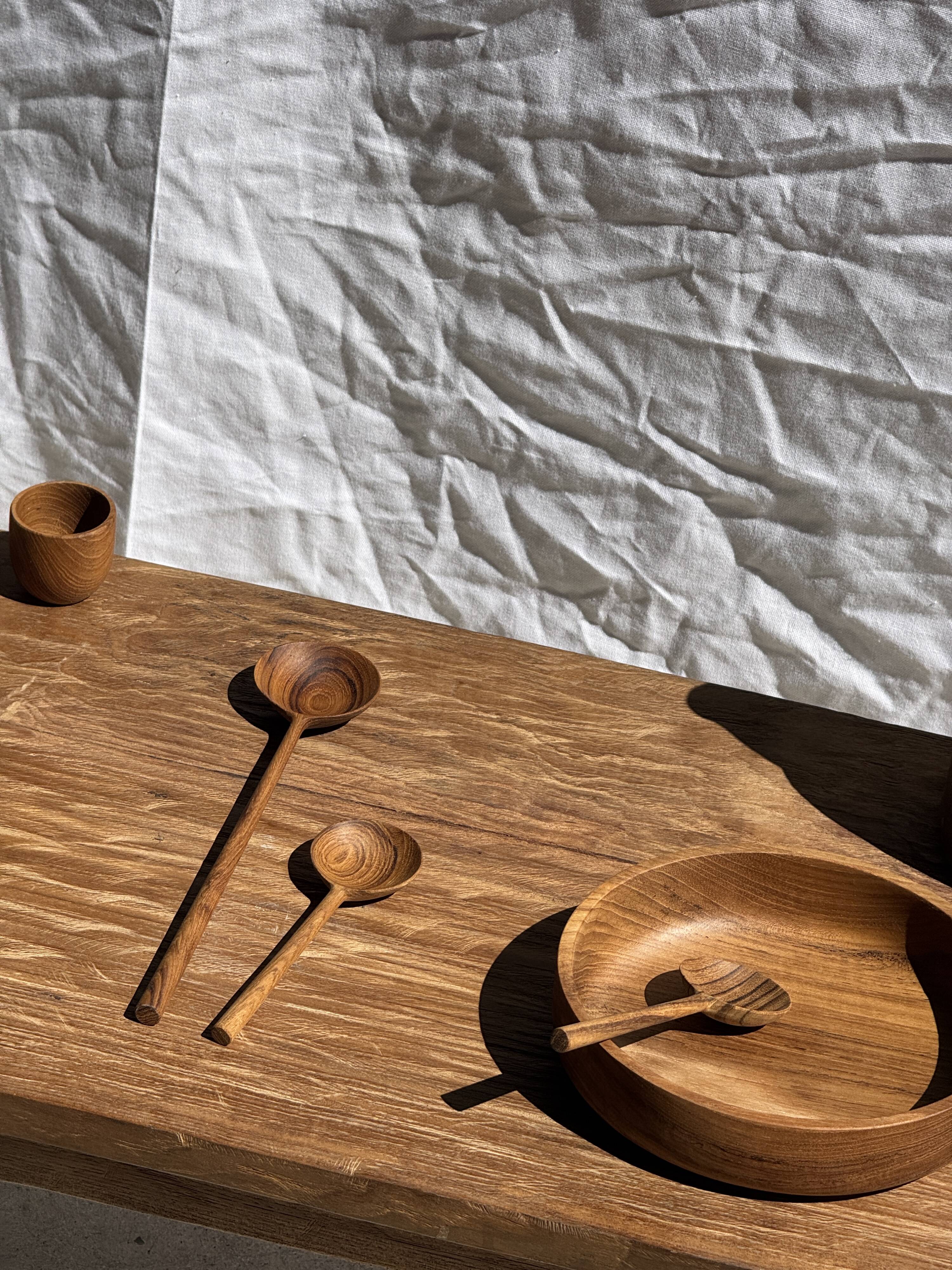 Mini cup, saucer or egg cup in teak H5 D5