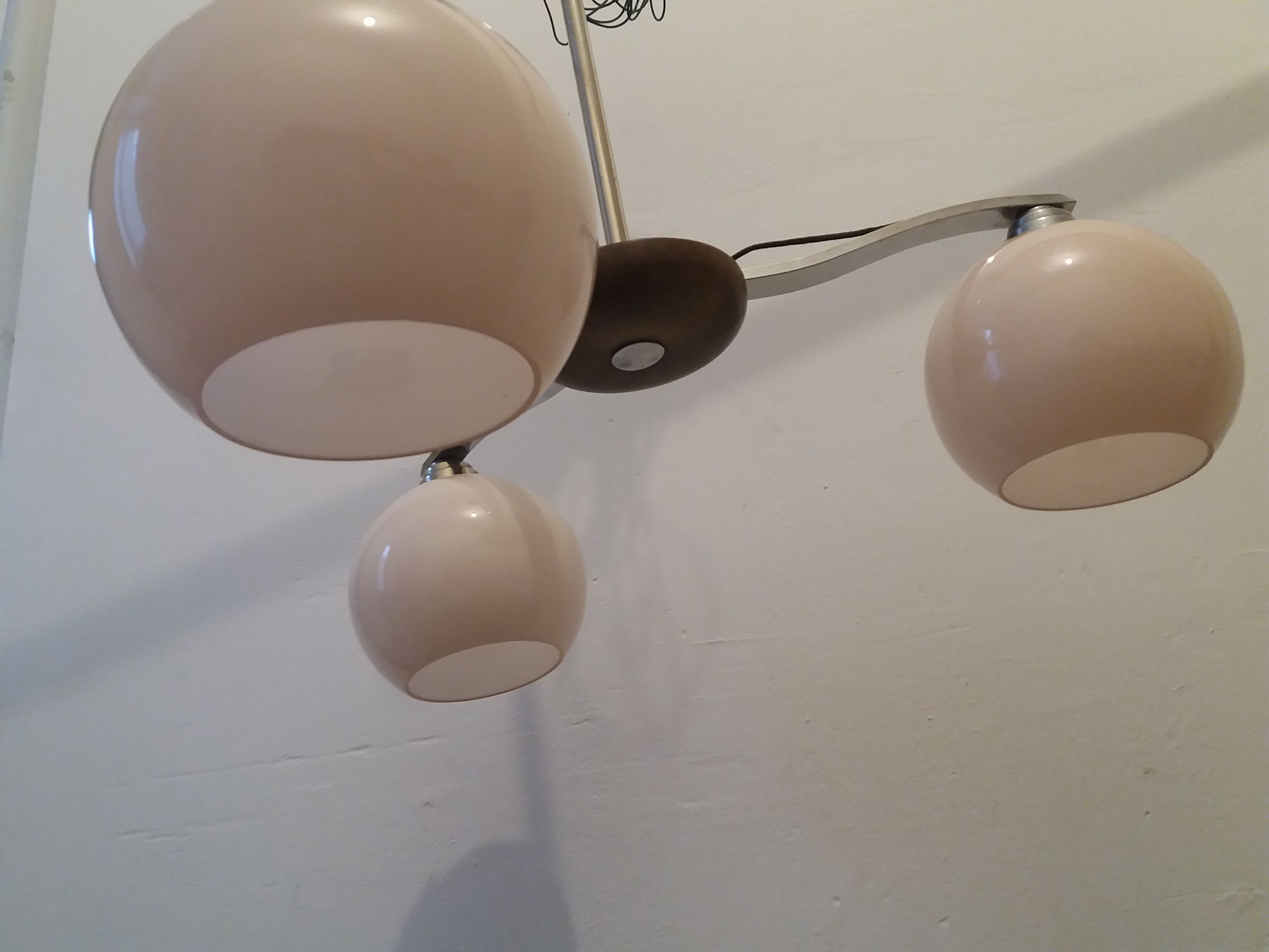 Pink opaline chandelier