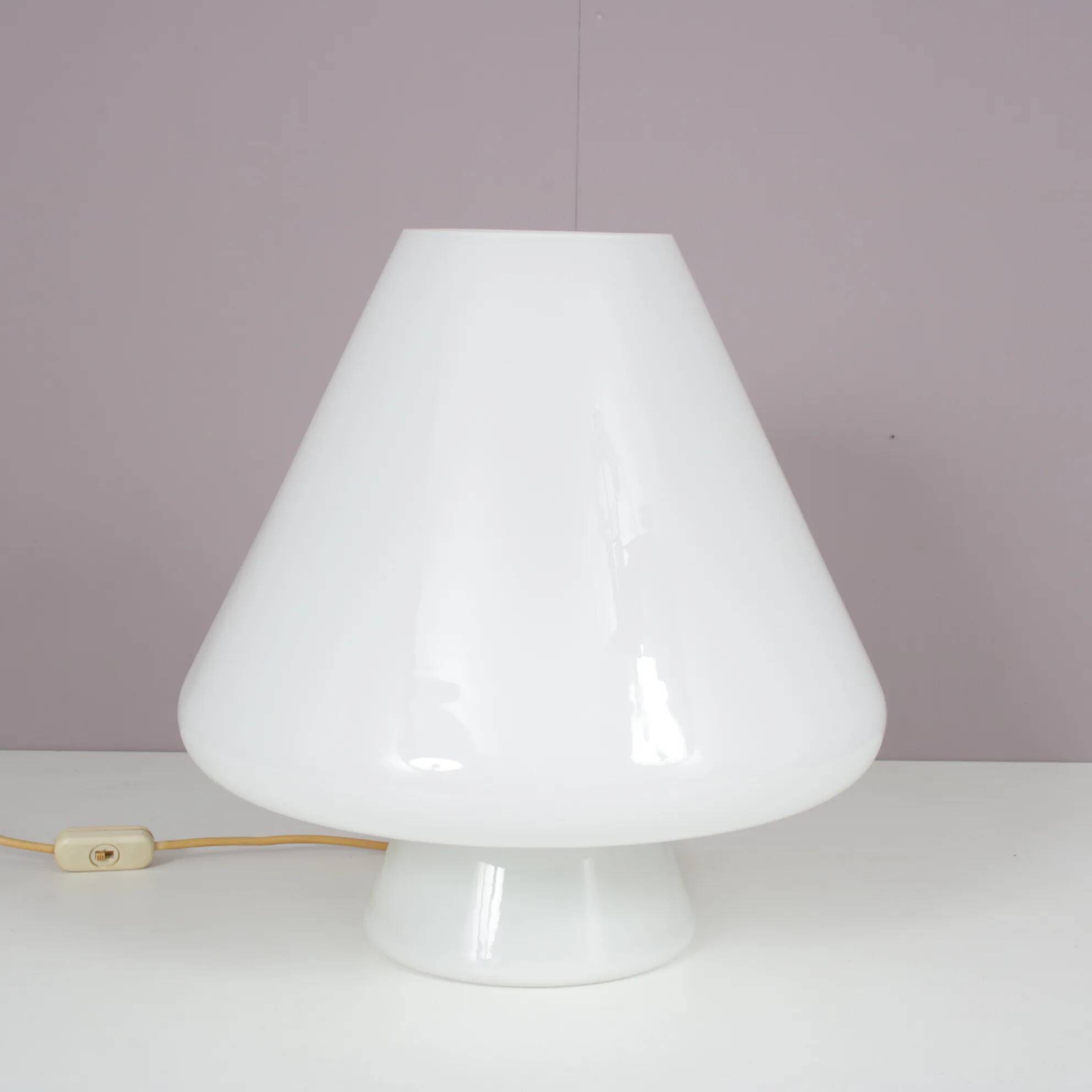 1970s Murano glass table lamp by Venini, Italy
