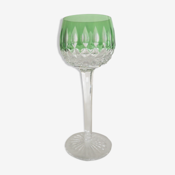 Verre en cristal à vin blanc d'alsace –   roemer vert – saint-louis