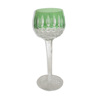 Verre en cristal à vin blanc d'alsace –   roemer vert – saint-louis