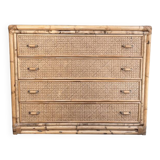 Commode en bambou et rotin