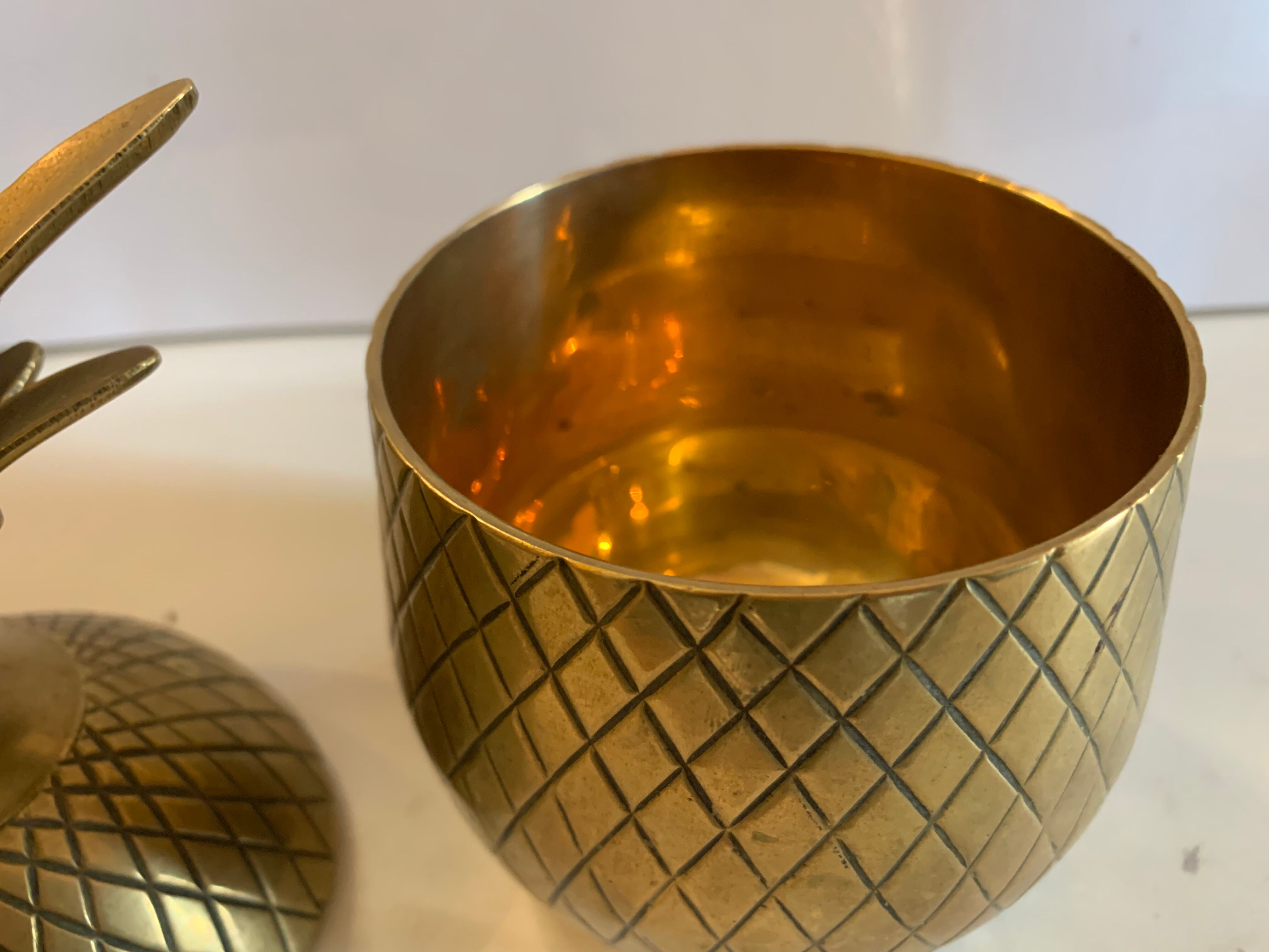 Pineapple brass ice bucket