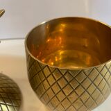 Pineapple brass ice bucket