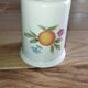 Vintage ceramic sugar bowl with fruit decoration – 1950s