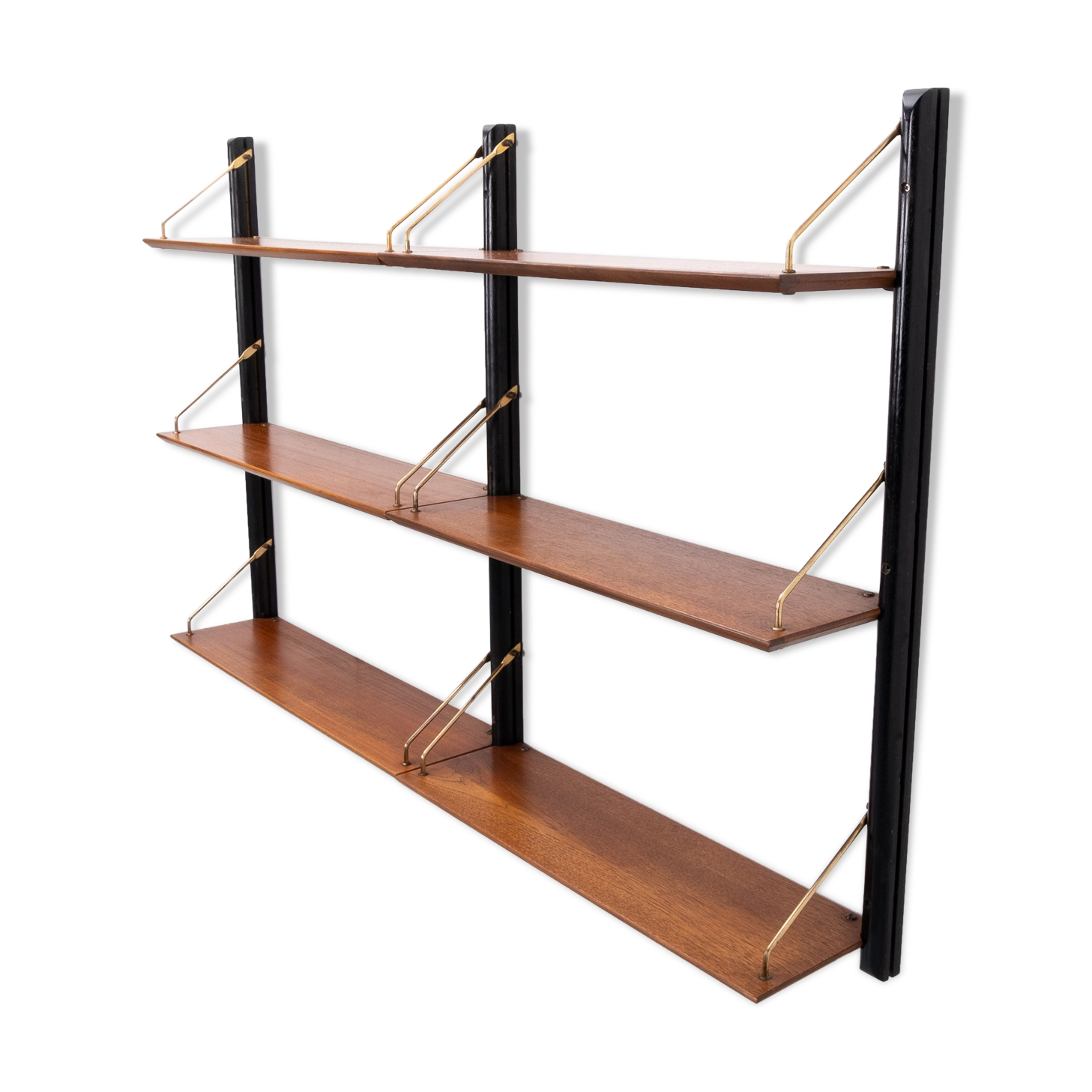 Louis Van Teeffelen Teak Wall Unit for Wébé, 1960s