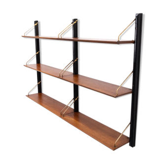 Wall Unit pour Wébé Louis Van Teeffelen en teck années 1960