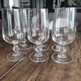 Set of 6 wine glasses top tasting hexagonal foot