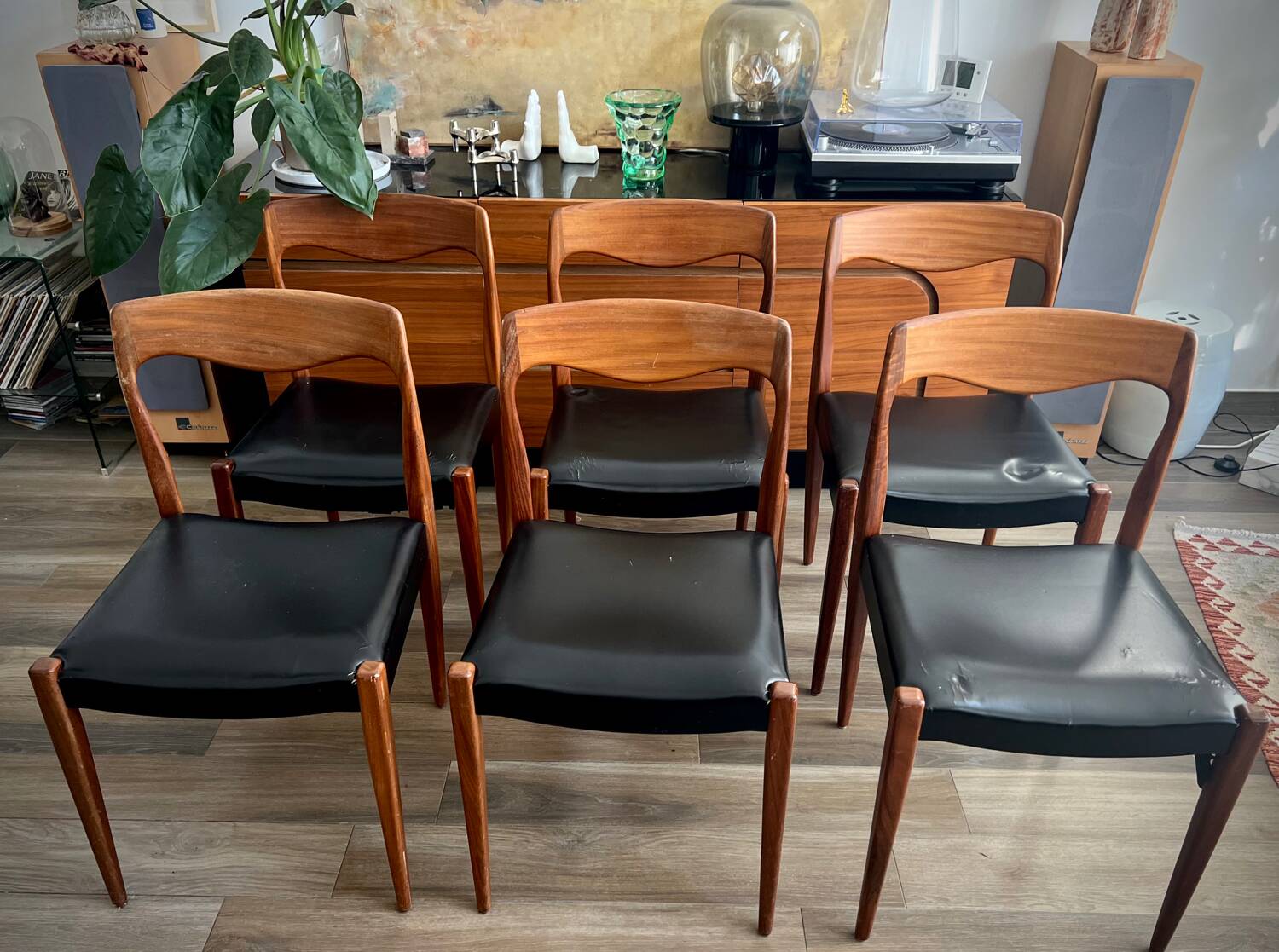 Set of 6 Roche Bobois chairs, 1960