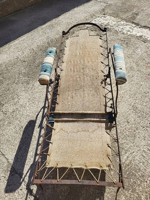 Folding camping chaise longue armchair empire of the 19th century