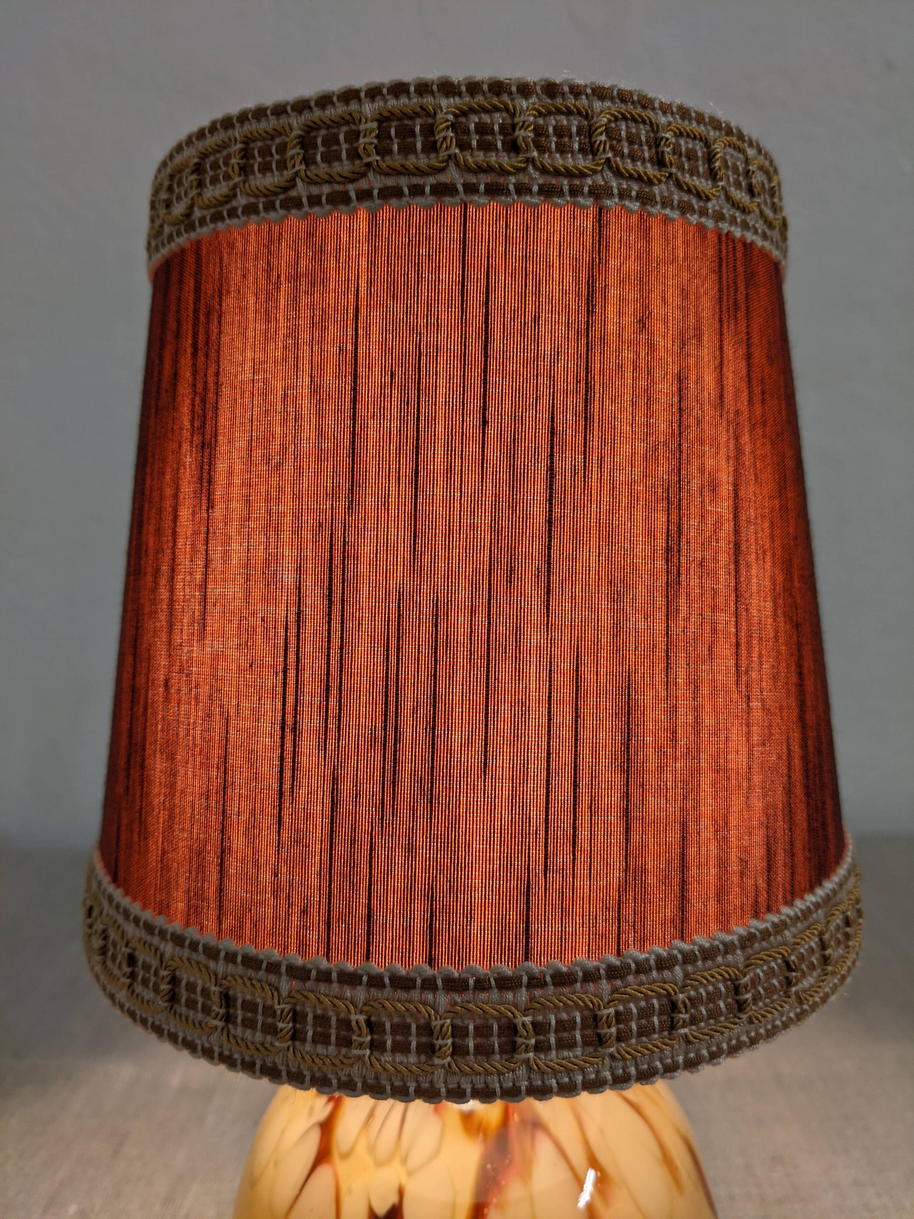 Glass ball bedside lamp from the 50s/60s
