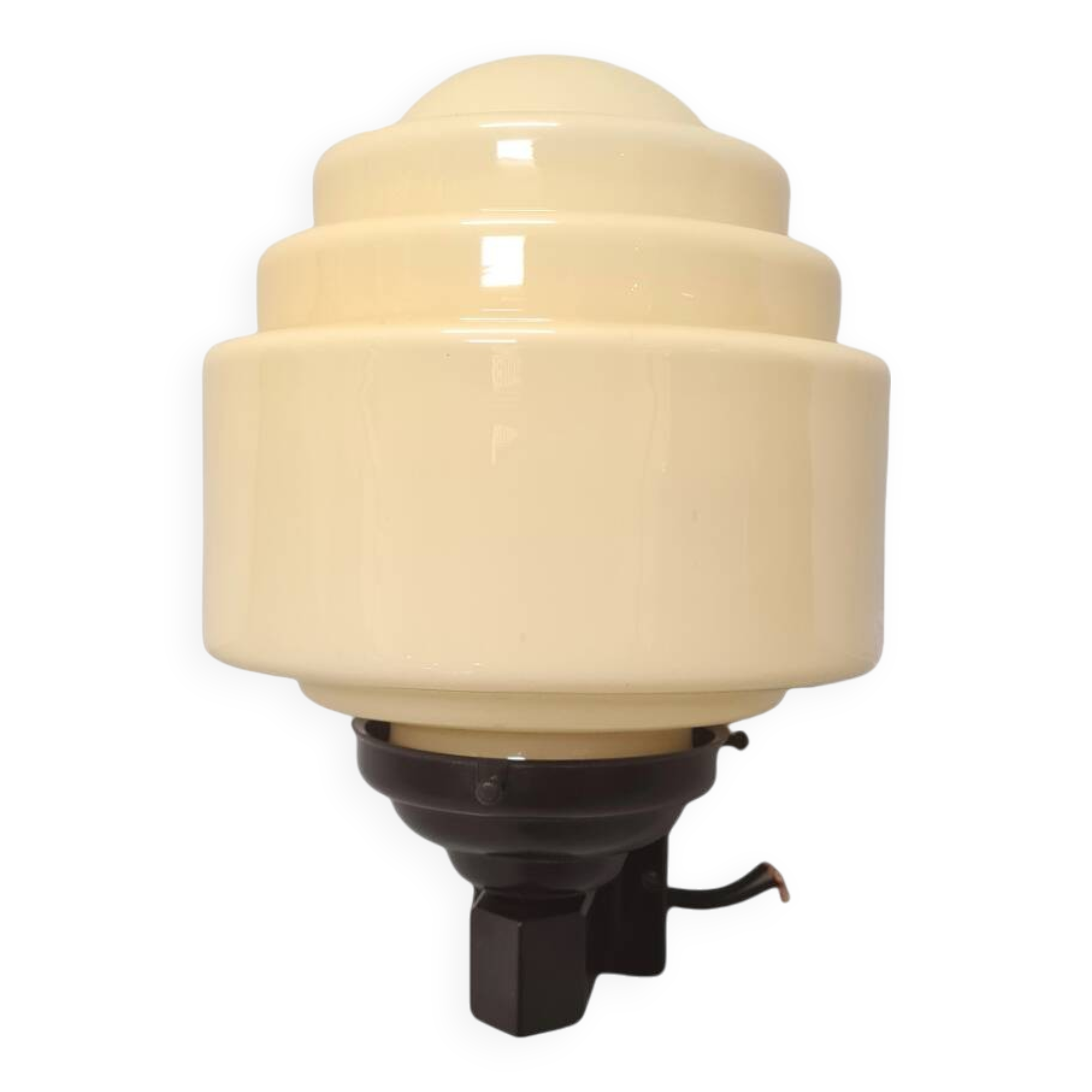 Art Deco Wall Lamp Made Of Glass And Bakelite, 1930s