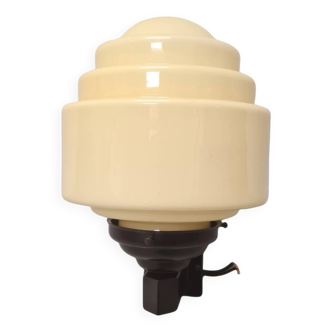 Art Deco Wall Lamp Made Of Glass And Bakelite, 1930s