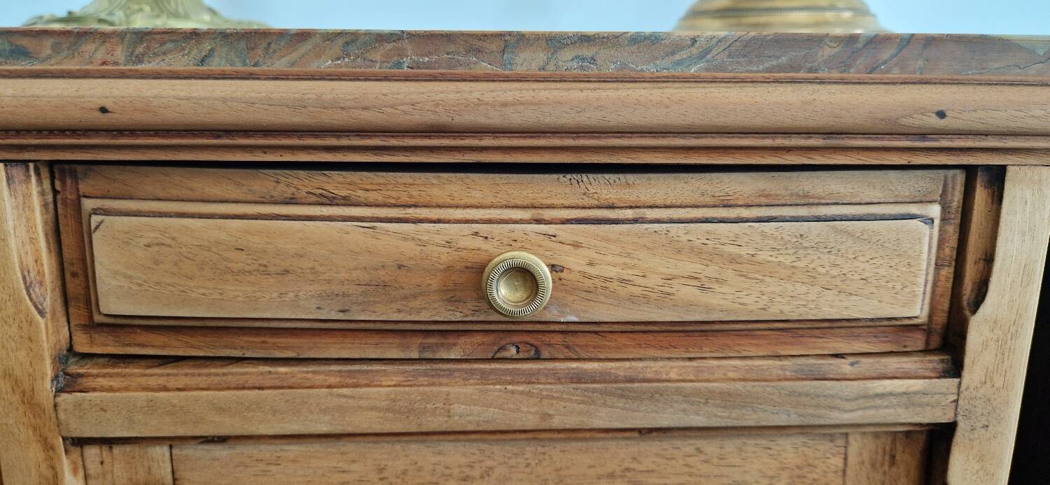 Louis XVI style wood and marble furniture