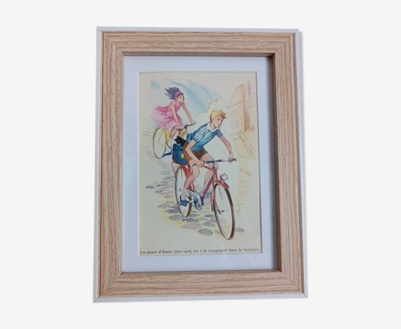 Cadre illustration vintage annees 60