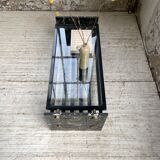 Coffee table year 80 Italian marble and glass