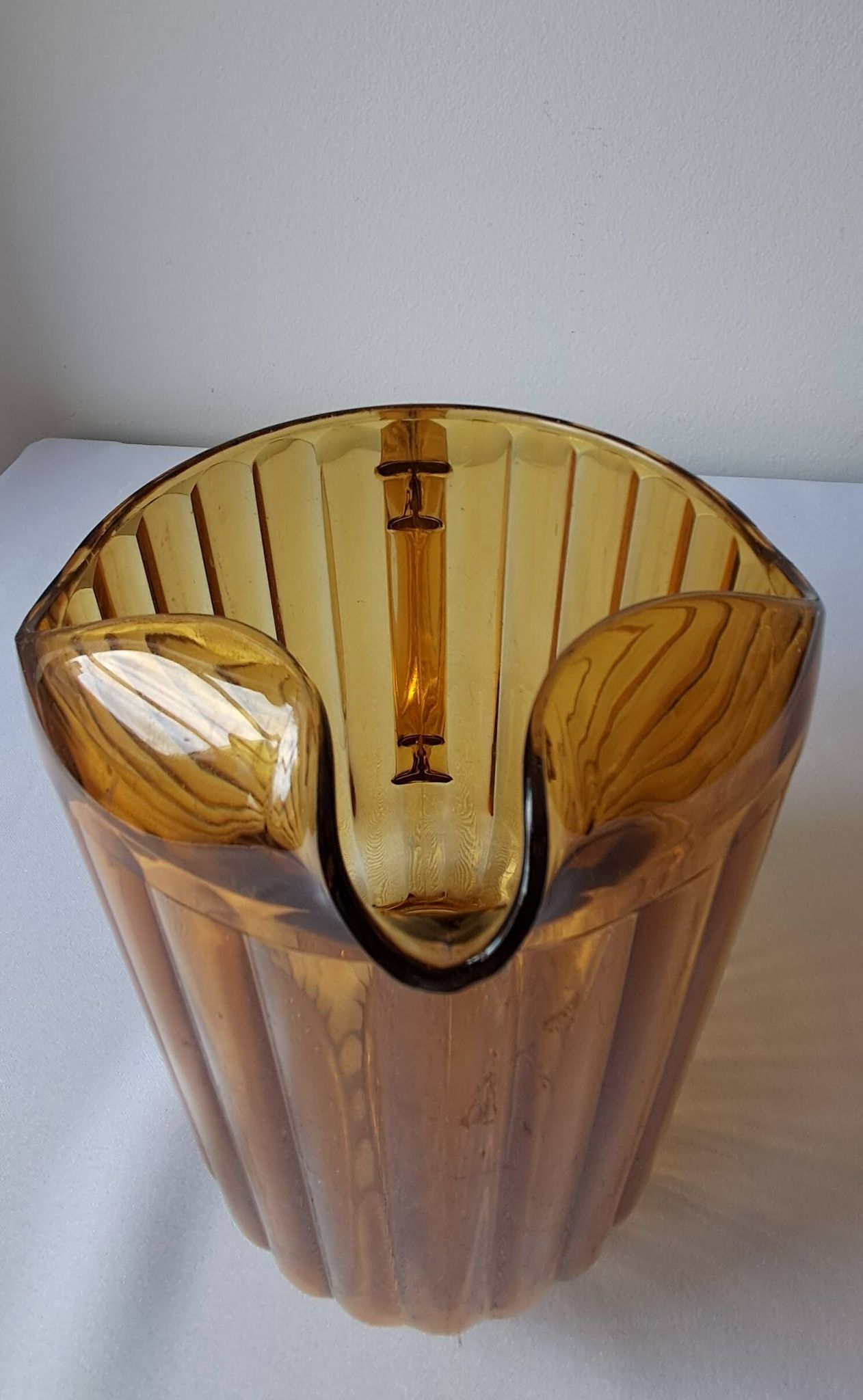Vintage amber polycarbonate jug