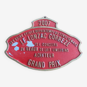 Agricultural competition plaque