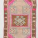 Handmade Wool İn Vintage Door Mat Rug